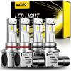 imageAUXITO 9005 Bulbs 40000LM Ultra Bright 6500K Cool White 11 Halogen Size 9005HB3 Light Bulbs with Cooling Fan Plug and Play CANbus Ready No Flicker Pack of 290059006