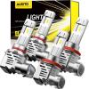 imageAUXITO 9005H8H9HB3H1I Fog Light Bulbs 6500K Cool White 600 Brighter PlugandPlay Pack of 4H119005