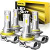 imageAUXITO 9007HB5 LED Light Bulbs 27000LM 700 Brighter Canbus Ready Wireless HB5 9007 Plug and Play Halogen Replacements Light Kit Pack of 2H 119005
