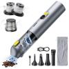 imageAUXITO Car Vacuum Portable Cordless 14000Pa Powerful Suction Handheld Vacuum Blow ampamp Suction 2 in 1 Small Vacuum Cleaner Hand Held Vacuum for Car Home Pet Office BlackSilver