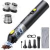 imageAUXITO Car Vacuum Portable Cordless 14000Pa Powerful Suction Handheld Vacuum Blow ampamp Suction 2 in 1 Small Vacuum Cleaner Hand Held Vacuum for Car Home Pet Office BlackBlack