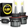 imageAUXITO H11 H8 H9 LED Bulbs 400 Brighter 6500K White Fanless Lights Plug and Play Halogen Bulb Replacement H8 Fog Light Pack of 2H139008