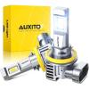 imageAUXITO H11H9H16H8 LED Fog Light Bulbs 6500K Cool White 30000LM Brighter Plug ampamp Play True Mini Size Long Lifespan LED Fog Lights Pack of 2