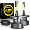 imageAUXITO H139008 LED Bulbs 900 Brighter 120W 30000LM Per Set 6500K Cool White H13 LED Bulbs PlugNPlay Halogen Replace H13 Bulbs Canbus Ready Pack of 2H4HB29003