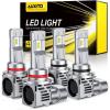 imageAUXITO HB4 9006 LED Bulbs 15000LM Per Set 6500K Cool White Mini Size Wireless LED Fog Light Bulbs for Stock Halogen Replacement Pack of 290059006