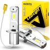 imageAUXITO New Upgraded H7 Bulbs 6500K White 11 Halogen Size H7LL LED Fog Light Nonpolarity No Adapter Required Easy PlugNPlay Installation Pack of 2Cool White