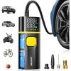 imageAUXITO Tire Inflator Portable Air Compressor  150PSI 1Min Fast Inflate Air Pump for Car Tires with Tire Pressure Gauge LED Flashlight Portable Tire Inflatores for Car Sedan Motorcycle Bike BallA5027800mAh