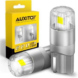 imageAUXITO 194 LED Bulbs White Super Bright 11 Size License Plate Light 168 2825 W5W T10 Error Free Car Bulbs for Dome Map Door Courtesy Side Marker Cornering Trunk Light Pack of 2White