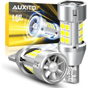 imageAUXITO 2025 Latest CANBUS 7440 7443 LED Bulbs Amber Yellow with Builtin Resistor Anti Hyper Flash 7440NA 7441 7444 7444NA W21W WY21W Error Free LED Front Rear Turn Signal Lights Pack of 2White