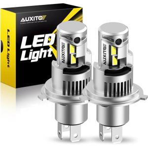 imageAUXITO 2025 Upgraded H4 LED Light Bulb 6500K White30000LM Brightness 9003 Fog light Canbus Ready Plug and Play Pack of 2