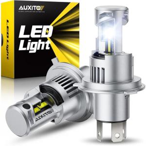 imageAUXITO 9003 LED Bulb H4 Bulbs 44000LM Brighter UltraBright Plug N Play Long Lifespan No Flicker 99 Compatibility 2PCS9003H4