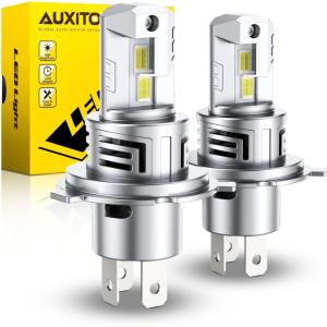 imageAUXITO 9003H4 LED Fog Bulb 6500K White30000LM Brightness Canbus Ready Wireless Plug and Play Pack of 2