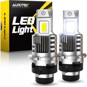 imageAUXITO 9005 Bulbs 44000LM 1000 Super Bright 6000K White with Cooling Fan HB 3HB3u Fog Light Pack of 2D2S