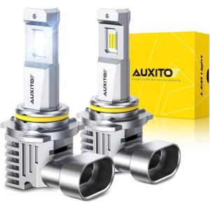 imageAUXITO 9005H B3 Light Bulb 30000LM 900 6500K Cool White Fanless Automotive Fog Light Bulbs Pack of 2