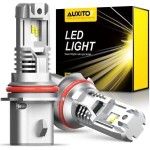 imageAUXITO 9005H8H9HB3H1I Fog Light Bulbs 6500K Cool White 600 Brighter PlugandPlay Pack of 49004HB1