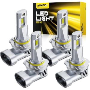 imageAUXITO 9005HB3 ampamp 9006HB4 Light Bulbs Combo 6500K Cool White Fog Lights Cooling Fan Nonpolarity Pack of 490059006
