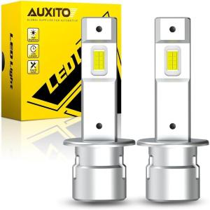 imageAUXITO 9005HB3 ampamp 9006HB4 Light Bulbs Combo 6500K Cool White Fog Lights Cooling Fan Nonpolarity Pack of 4H1