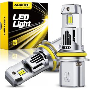 imageAUXITO 9007 Light Bulbs 6500K Cool White 40000LM Per Set HB5 Halogen Raplacement Fog Lights with Fan Wireless Plug and Play Canbus Ready Pack of 29007