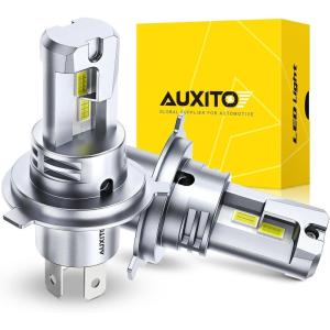 imageAUXITO 9007 Light Bulbs 6500K Cool White 40000LM Per Set HB5 Halogen Raplacement Fog Lights with Fan Wireless Plug and Play Canbus Ready Pack of 2H4
