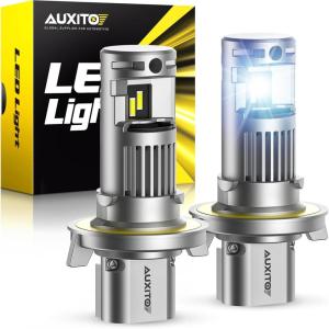 imageAUXITO 9007HB5 LED Light Bulbs 27000LM 700 Brighter Canbus Ready Wireless HB5 9007 Plug and Play Halogen Replacements Light Kit Pack of 29008