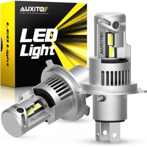 imageAUXITO 9007HB5 LED Light Bulbs 27000LM 700 Brighter Canbus Ready Wireless HB5 9007 Plug and Play Halogen Replacements Light Kit Pack of 2H4 9003