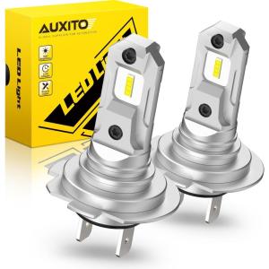 imageAUXITO 9007HB5 LED Light Bulbs 27000LM 700 Brighter Canbus Ready Wireless HB5 9007 Plug and Play Halogen Replacements Light Kit Pack of 2H7