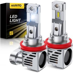 imageAUXITO 9007HB5 LED Light Bulbs 27000LM 700 Brighter Canbus Ready Wireless HB5 9007 Plug and Play Halogen Replacements Light Kit Pack of 2H8