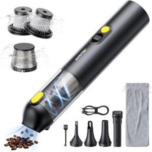 imageAUXITO Car Vacuum Portable Cordless 14000Pa Powerful Suction Handheld Vacuum Blow ampamp Suction 2 in 1 Small Vacuum Cleaner Hand Held Vacuum for Car Home Pet Office BlackBlack