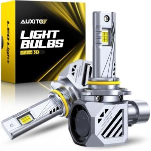 imageAUXITO H11 H8 H9 Bulbs 48000LM 1000 Brighter 6500K Cool White Light with Fan LED Fog Light 30 Years Lifespan No FlickerHB4 9006