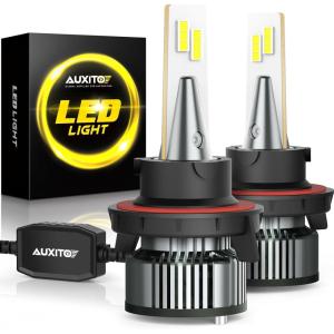 imageAUXITO H11 H8 H9 LED Bulbs 400 Brighter 6500K White Fanless Lights Plug and Play Halogen Bulb Replacement H8 Fog Light Pack of 2H139008