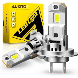 imageAUXITO H11 H8 H9 LED Bulbs 400 Brighter 6500K White Fanless Lights Plug and Play Halogen Bulb Replacement H8 Fog Light Pack of 2H7H7ll