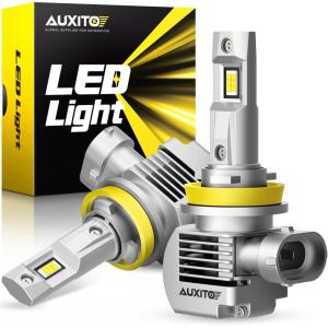 imageAUXITO H11 LED Bulbs 20000LM 100W Per Set 6000K Cool White H8 H9 LED Light Bulbs for Fog Lights Plug and Play Pack of 2 Q16H11H8H9