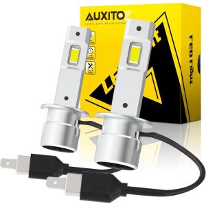 imageAUXITO H13 9008 Fog Bulb 6500K White30000LM Brightness Canbus Ready Wireless Plug and Play Pack of 2H1