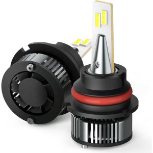 imageAUXITO H139008 LED Bulbs 900 Brighter 120W 30000LM Per Set 6500K Cool White H13 LED Bulbs PlugNPlay Halogen Replace H13 Bulbs Canbus Ready Pack of 29007HB5