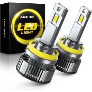imageAUXITO H139008 LED Bulbs 900 Brighter 120W 30000LM Per Set 6500K Cool White H13 LED Bulbs PlugNPlay Halogen Replace H13 Bulbs Canbus Ready Pack of 2H11H9H8
