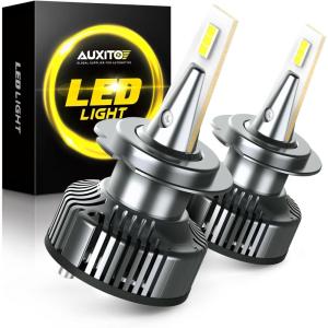 imageAUXITO H139008 LED Bulbs 900 Brighter 120W 30000LM Per Set 6500K Cool White H13 LED Bulbs PlugNPlay Halogen Replace H13 Bulbs Canbus Ready Pack of 2H7H7L