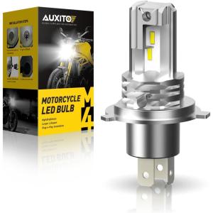 imageAUXITO H4 Fog Light Bulb Motorcyle 11 Real Size 400 Brighter Fanless 9003HB2 Fog Light Bulbs 6000K Cool White Pack of 1