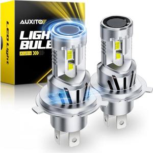 imageAUXITO H4 LED Bulb 9003 Light Bulbs 48000LM Long Lasting Dual Turbo Cooling Fan Plug N Play 3MIN Installation 50000hrs Lifespan9003H4HB2