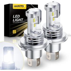 imageAUXITO H4 LED Bulbs 900 UltraBright 6500K White 9003 Fog Light Easy PlugNPlay Installation IP68 Waterproof Pack of 2