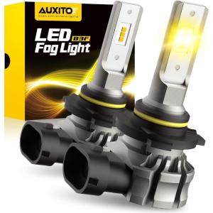 imageAUXITO Upgraded H11H8 LED Fog Light Bulbs 3000K Amber Yellow 11 Mini Size H11H8H16 Yellow LED Fog Light Bulbs 360 Full IlluminationPack of 2Amber Yellow