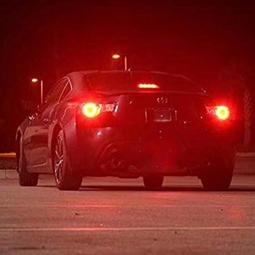 imageAUXITO Brilliant Red 3056 3057 3156 3157 14SMD 3030 Chipsets LED Bulbs with Projector for Brake Light Tail Light Turn Signal Blinkers Pack of 2Brilliant Red