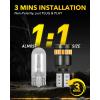 imageAUXITO 194 LED Bulb Amber Yellow Canbus Error Free 168 175 2825 W5W T10 LED Replacement Light Kit for Car Interior Map Marker Exterior Lights License Plate Lights Dome Lights Pack of 2Amber Yellow