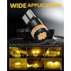 imageAUXITO 194 LED Bulb Amber Yellow Canbus Error Free 168 175 2825 W5W T10 LED Replacement Light Kit for Car Interior Map Marker Exterior Lights License Plate Lights Dome Lights Pack of 2Amber Yellow