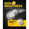 imageAUXITO 3157 LED Bulb Turn Signal Amber Yellow Super Bright 3056 3156 4057 4157 LED Light for Blinker Turn Signal Lights Brake Tail Lights Side Marker Light Parking Light Pack of 2