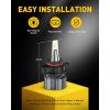 imageAUXITO 5202 H16 LED Fog Light Bulbs 6500K Cool White 400 Brightness CSP Chips 5201 PS19W PS24W 9009 12085 Halogen Bulb DRL Replacement for Sierra Silverado Yukon Tahoe Canyon 2PackCool White