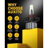imageAUXITO 5202 H16 LED Fog Light Bulbs 6500K Cool White 400 Brightness CSP Chips 5201 PS19W PS24W 9009 12085 Halogen Bulb DRL Replacement for Sierra Silverado Yukon Tahoe Canyon 2PackCool White