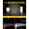 imageAUXITO 5202 LED Fog Light Bulbs 6500K Cool White 6000 Lumen Plug And Play 300 Brighter 5201 PS19W 12085 PS24W Daytime Running Lights Replacement Pack of 26500K White