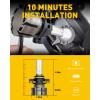 imageAUXITO 5202 LED Fog Light Bulbs 6500K Cool White 6000 Lumen Plug And Play 300 Brighter 5201 PS19W 12085 PS24W Daytime Running Lights Replacement Pack of 26500K White