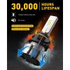 imageAUXITO 5202 LED Fog Light Bulbs 6500K Cool White 6000 Lumen Plug And Play 300 Brighter 5201 PS19W 12085 PS24W Daytime Running Lights Replacement Pack of 26500K White