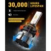 imageAUXITO 5202 LED Fog Light Bulbs 6500K Cool White 6000 Lumen Plug And Play 300 Brighter 5201 PS19W 12085 PS24W Daytime Running Lights Replacement Pack of 23000K Yellow
